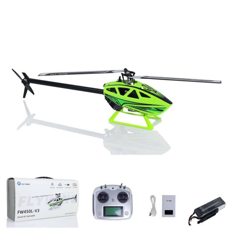 RC FLYWING 450L V3 Smart Helikopter RTF Drohne GPS Schweben Aerobatik Ein-Knopf-Rückkehr von wheelfun