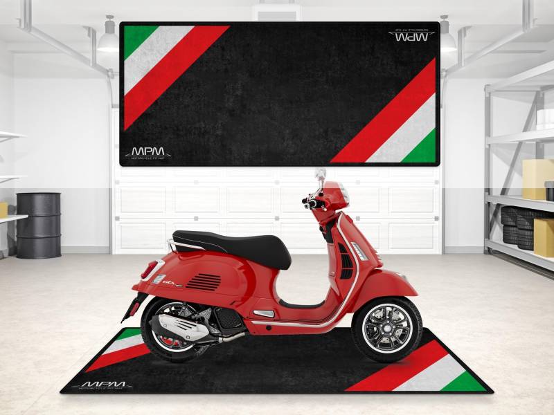 wibeart Parkmatte für Scooter Models Motorräder, Garagen- und Ausstellungsmatte, Motorradmatte, Boxenmatte, Ausstellungsraummatte, waschbar, rutschfest, Teppich (Größe 1: 220 x 100 cm) von wibeart