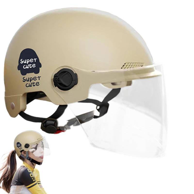 wiroouia Halbe Kopfbedeckung,Herren-Schutzhelm,Sichere Motorrad-Kopfbedeckung zum Radfahren - Open-Face-Kopfbedeckung, Half-Face-Fahrradhüte, Sonnenschutz für Cruiser, Roller, Motorrad, Motocross von wiroouia