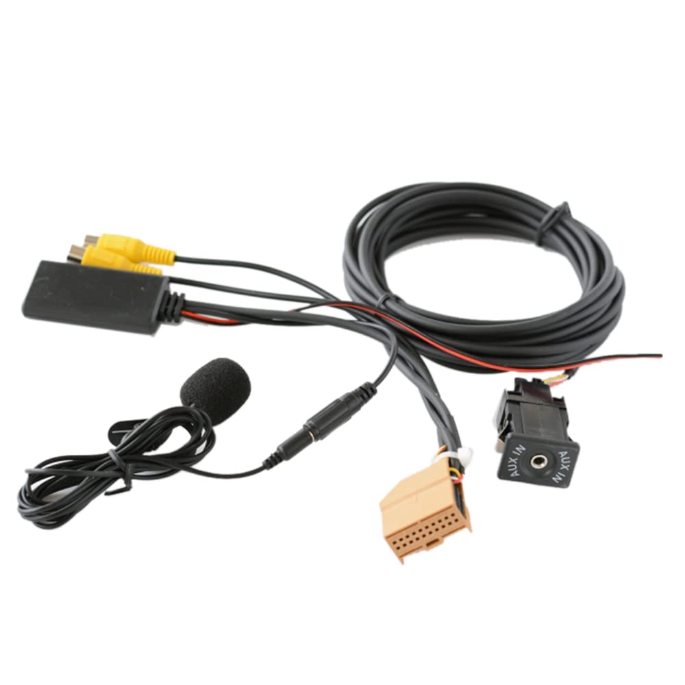 wisspair 12V MMI 2G Auto Bluetooth AUX Kabel Adapter Musik Audio Mikrofon für A6 A8 2006-2008 J523 Nur für AV1 AV2- von wisspair