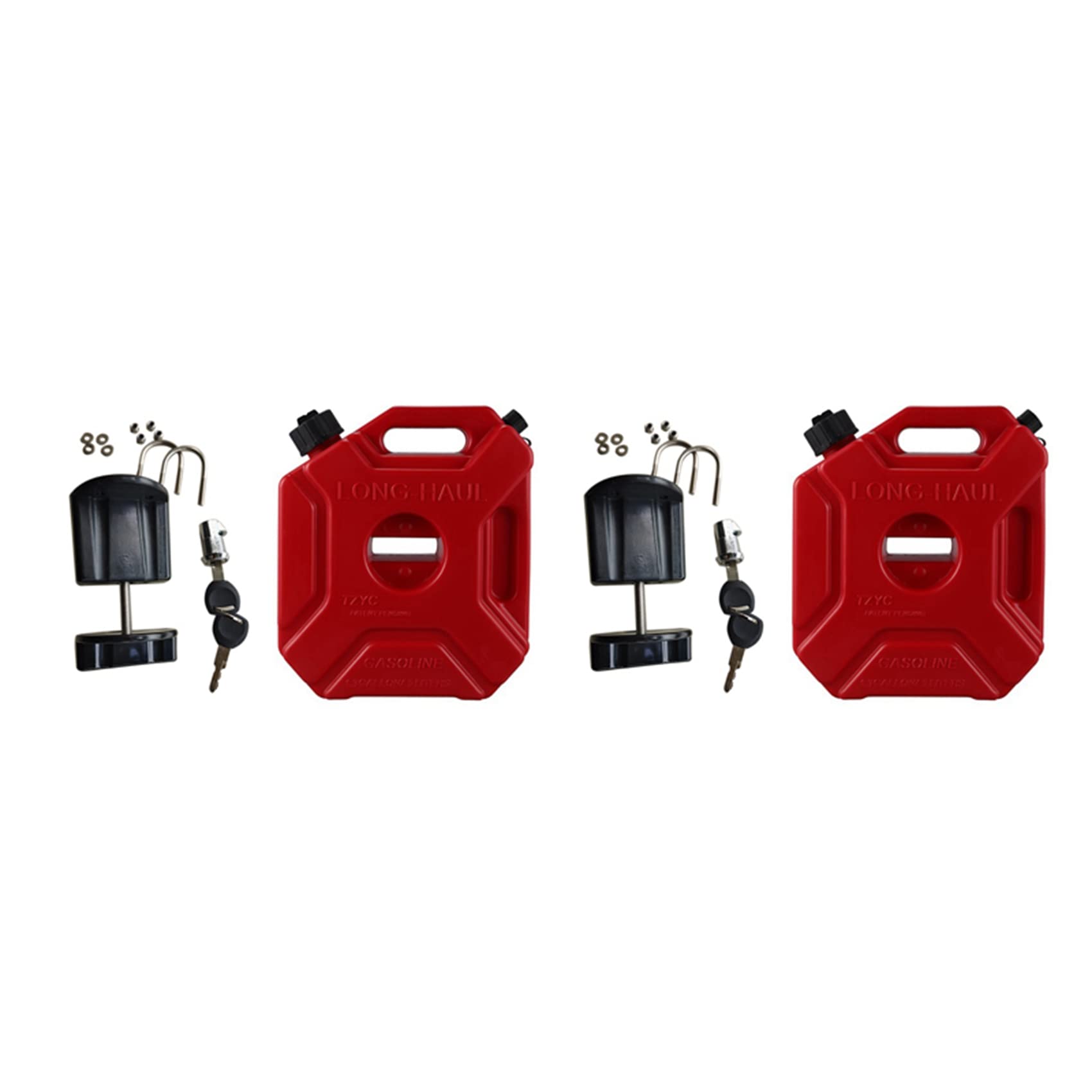 wisspair 2Set 5L Kraftstoff Tanks Kunststoff Benzin Kanister Auto Halterung Motorrad Kanister Gas Kanister Öl Behälter Kraftstoff Kanister von wisspair