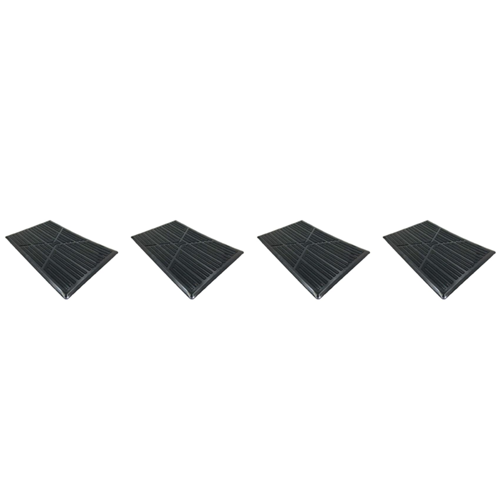 worien 4X Universal Auto Bodenmatte Pad Ferse Fuß Pedal Patch Cover Anti-Rutsch-Pedalmatte - 25X16Cm von worien