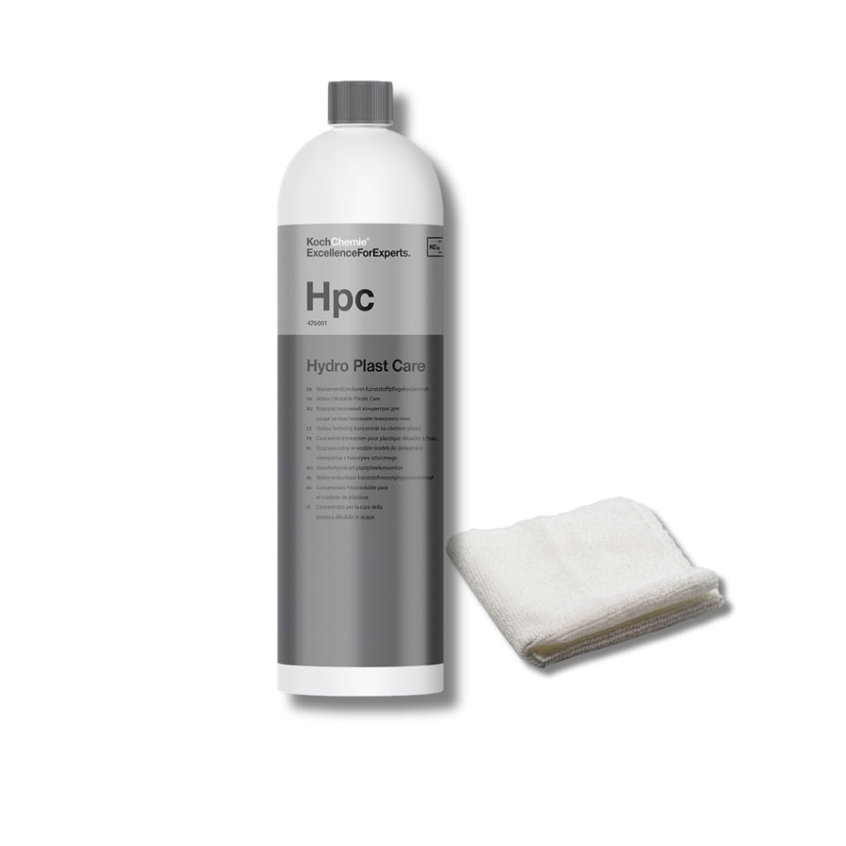 Koch Chemie Hydro Plast Care HPC 1L Set inkl. Microfaser Cockpittuch Gummi & Kunststoffpflege Cockpitpflege Gummipflege Auto Dichtung Reifen Pflege von wortek