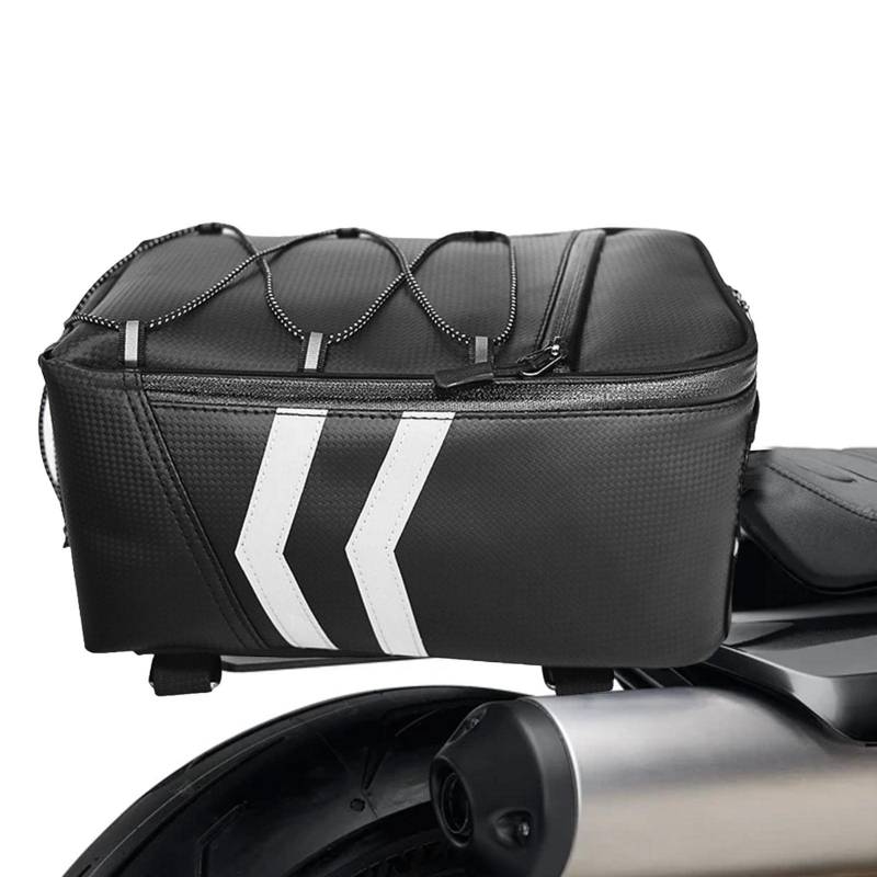 Motorrad-Hecktasche | Reflektierende Motorrad-Hecktasche,Reflektierende und multifunktionale Rücksitztasche Motorradtasche Gepäckaufbewahrungsrucksack Radfahren Motorradzubehör für Männer von woyufen