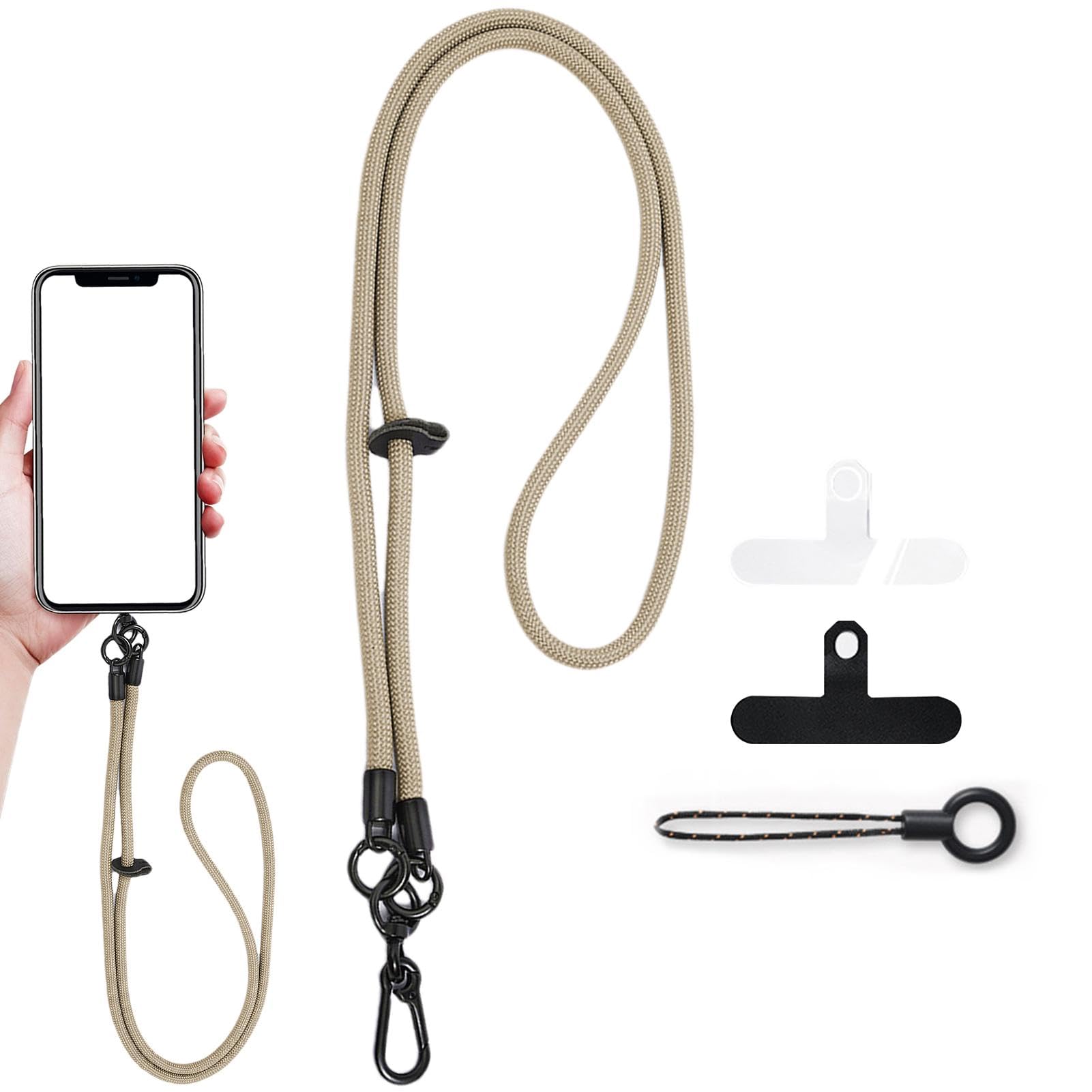 wqibq Handy-Umhängegurt,Umhängegurt für Handy | Anti-Verlust-Handy-Umhängeband, Handy-Umhängeband | Tragbares Smartphone-Lanyard-Schulterhalsband für Mobiltelefone und Schlüssel von wqibq