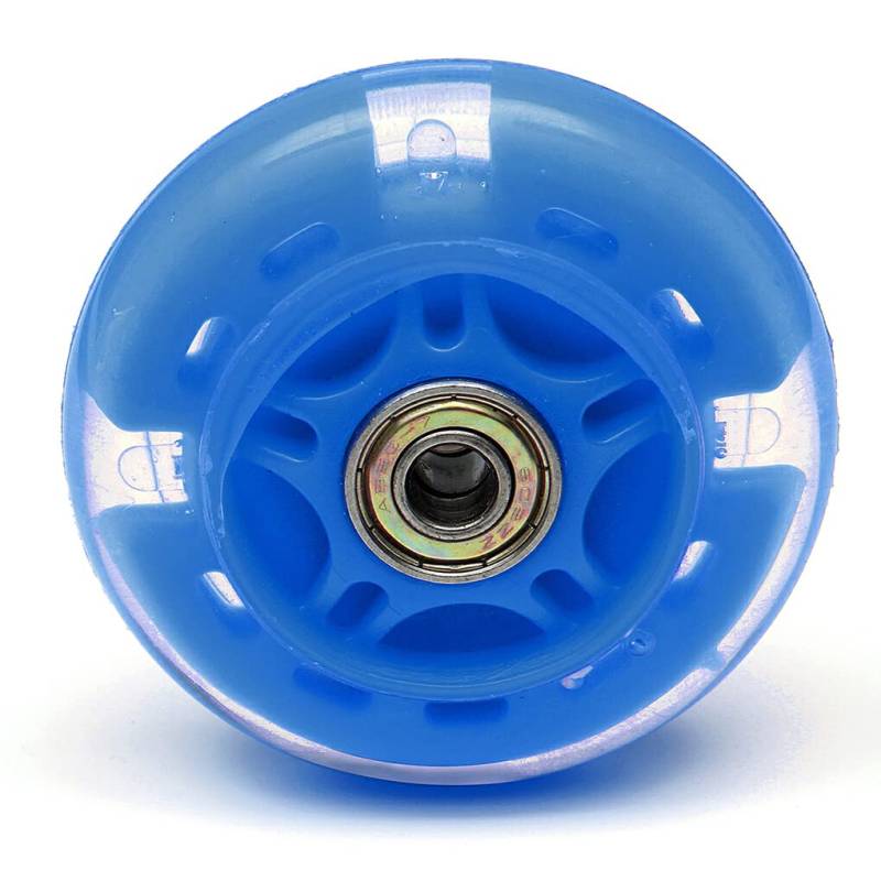 wueiooskj PU Metall Scooter Rad Universal 80mm Ersetzen Reparieren Rollerskate Inline Skate Beleuchtung Räder Teil Zubehör, Blau von wueiooskj