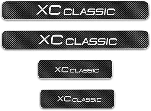 4 pcs Auto Trittschutz Einstiegsleisten für Volvo XC Classic, Kohlefaser Auto Einstiegsleisten Aufkleber Kantenschutz Einstiegsleisten Schutz,A von wxhzq