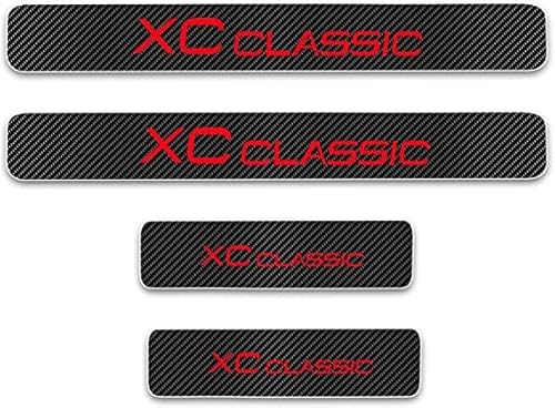 4 pcs Auto Trittschutz Einstiegsleisten für Volvo XC Classic, Kohlefaser Auto Einstiegsleisten Aufkleber Kantenschutz Einstiegsleisten Schutz,C von wxhzq