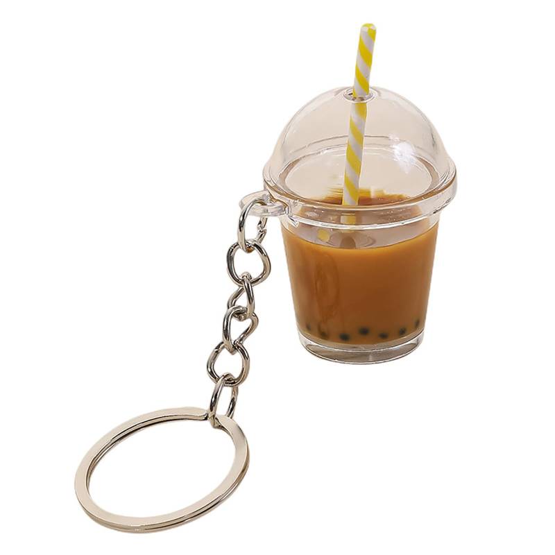 xbiez KawaiiCar Rucksack Schlüsselanhänger Süßer Bubble Tea Schlüsselanhänger Taschenanhänger BobaMilk Teetasse Schlüsselanhänger Tassen Anhänger Süßer Schlüsselanhänger von xbiez