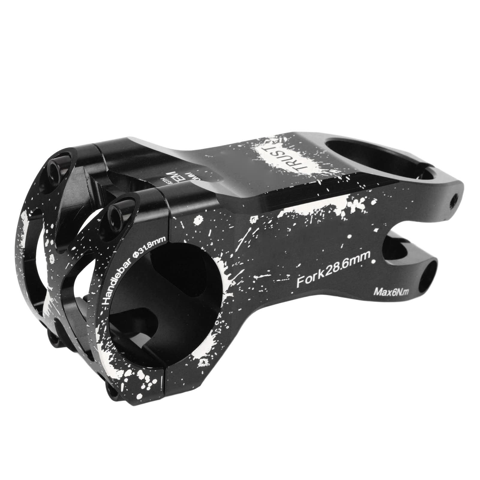 Fahrradvorbau, leichter, verstellbarer Lenker, hochfeste Aluminiumlegierung für Mountainbikes (Black) von xctopest