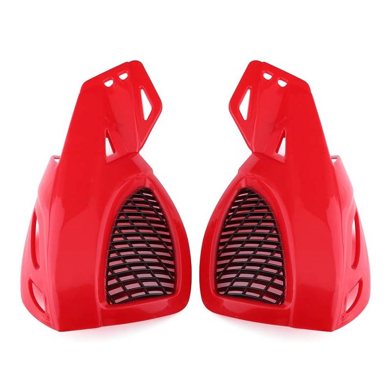 Universal 7/8 Dirt Bike Scooter ATV Motorrad Bürstenstange Handschutz Handschutz für die meisten Motorräder Buntes, helles Aussehen (Red) von xctopest