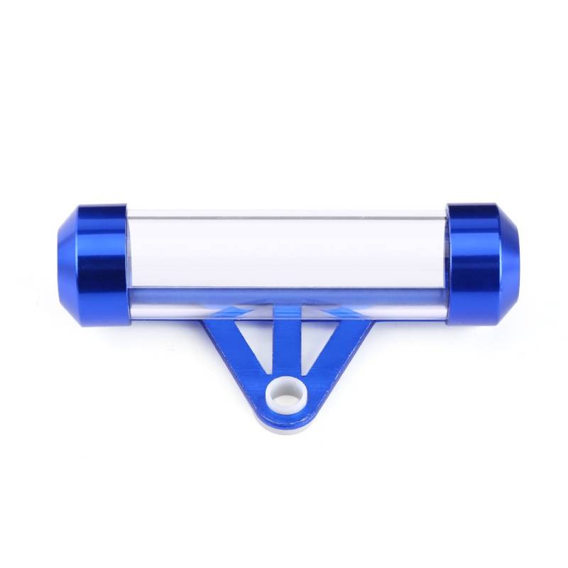 Universeller Motorrad-Motorrad-Sicherer Steuerscheiben-Rohrhalter, wasserdichter Behälter, Aluminiumlegierung, organisches Glas, Schwarz, Silber, Blau, Rot, 4,3'' x 1,02'' (Blue) von xctopest