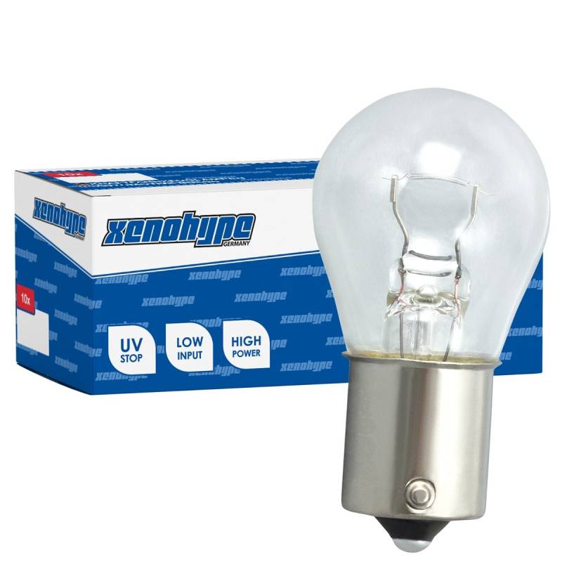 10x P21W XENOHYPE Premium BA15s 24 V 21 Watt LKW Kugellampe von XENOHYPE