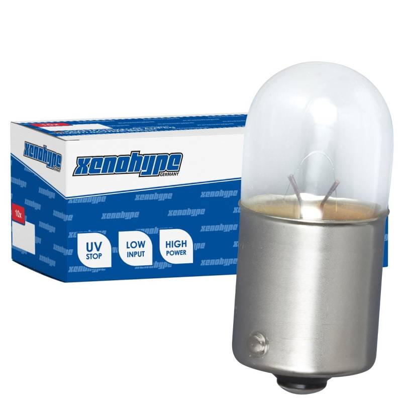 10x R10W XENOHYPE Premium BA15s 12 V 10 Watt Kugellampe von XENOHYPE