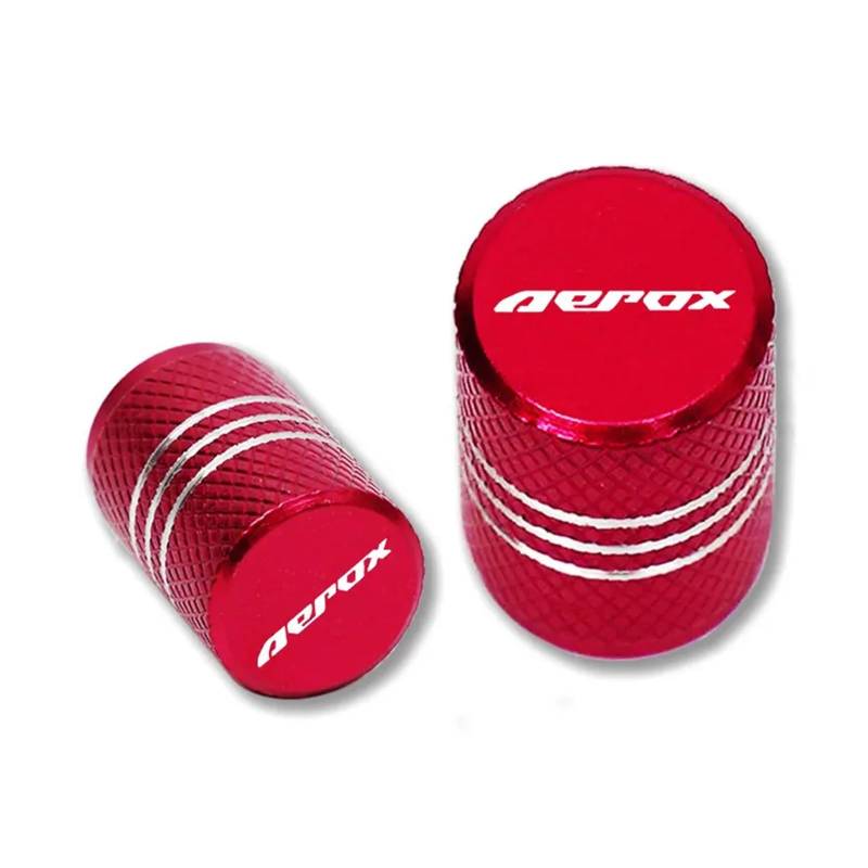 Autoreifen-Luftkappen-Abdeckung Für AEROX 125 155 Universal Motorrad CNC Aluminium Zubehör Rad Reifen Ventil Port Stem Cap Abdeckung(Red) von xiaobin