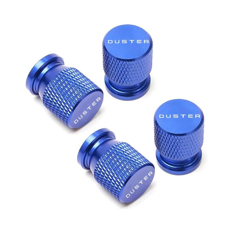 Autoreifen-Luftkappen-Abdeckung Für Renault Duster Auto Zubehör Auto Rad Reifen Ventil Auto Kappen Reifen Vorbau Abdeckungen Airdust Wasserdicht 4Pcs(Blue) von xiaobin