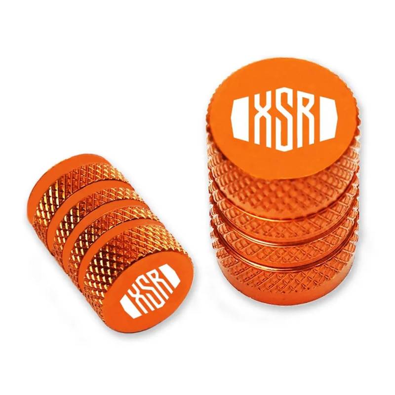 Autoreifen-Luftkappen-Abdeckung Für XSR700 XSR900 XSR125 155 Motorrad Rad Reifen CNC Ventil Luftdichte Abdeckungen Vorbau Kappen(Orange) von xiaobin