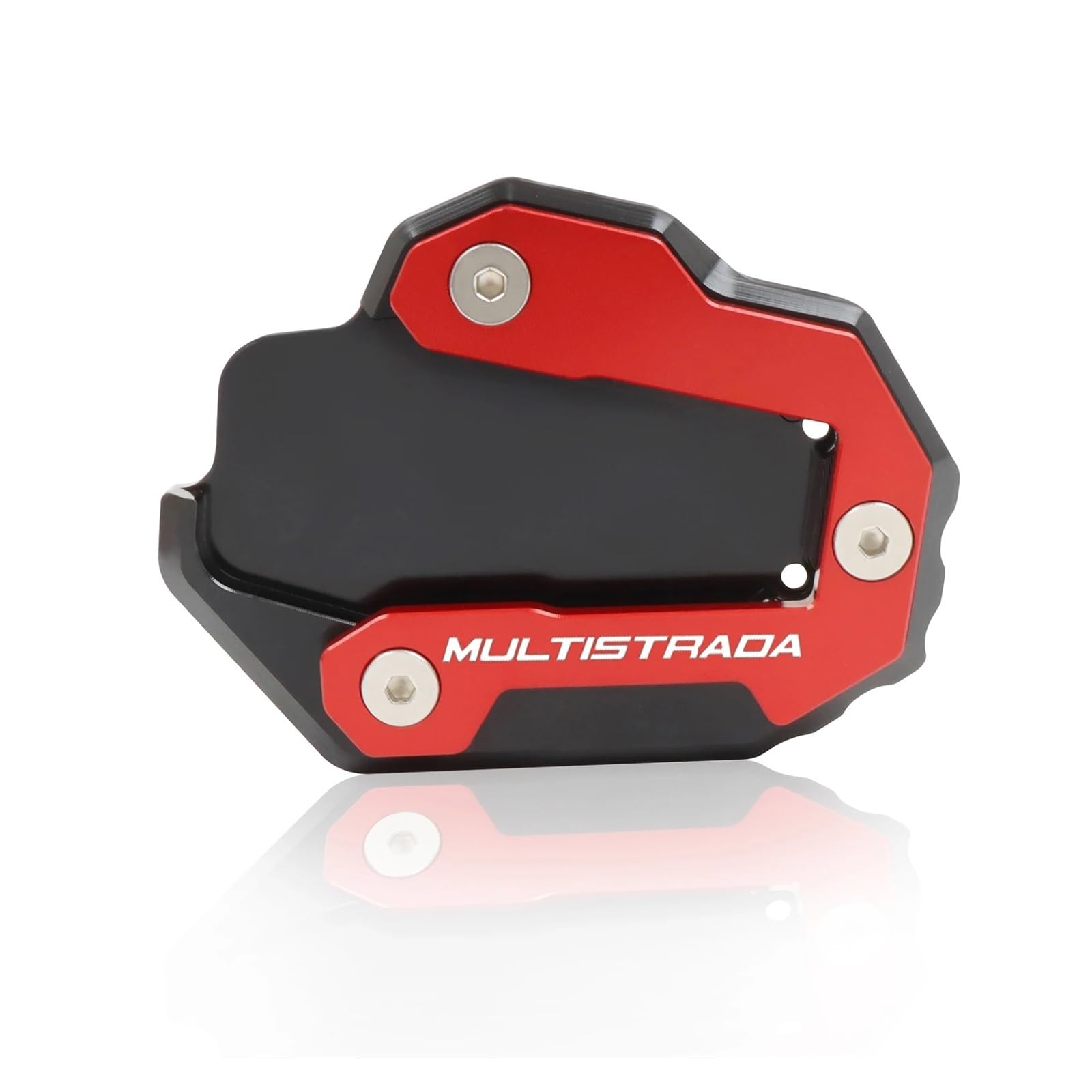 Motorrad-Ständerpolsterplatte Für Ducati Multistrada 950 1100 1200GT 1260 1200/Enduro/Enduro Peak 1200S Fußseitenständer Kickstand Extension Pad Stützplatte(Red) von xiaobin