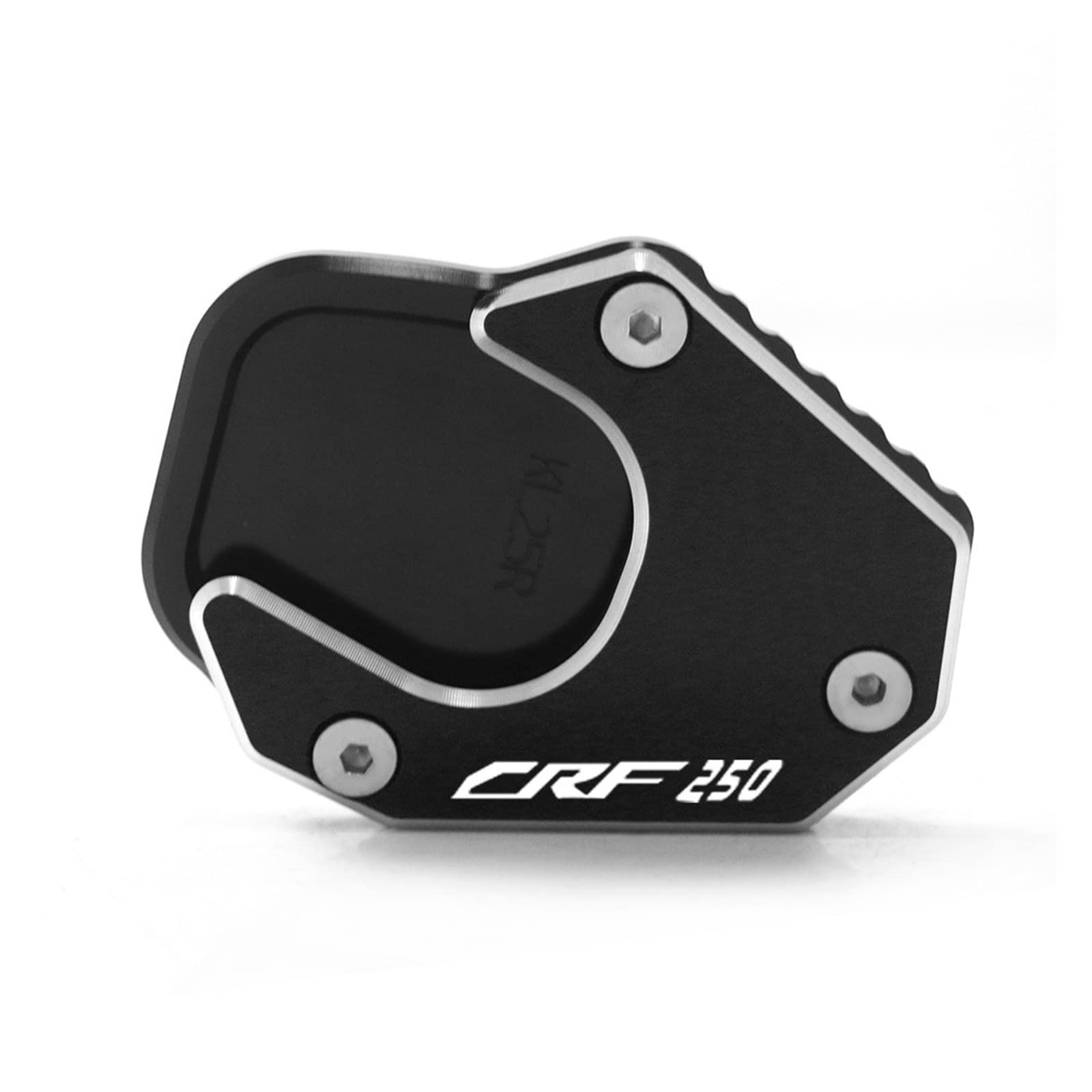 Motorrad-Ständerpolsterplatte Für HON@&DA CRF 250 Rally 2017-2023 Motorrad CNC Kickstand Fuß Seitenständer Verlängerung Pad Stützplatte Vergrößern Ständer(Black) von xiaobin