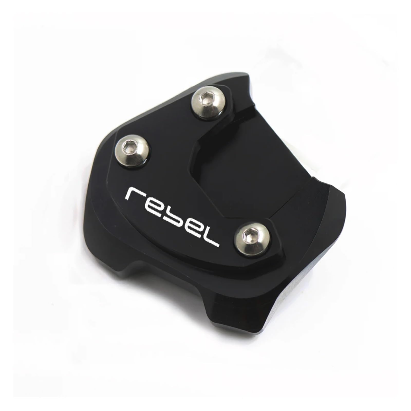 Motorrad-Ständerpolsterplatte Für Hon@&da Rebel CMX300 CMX500 2017-2023 Motorrad CNC Kickstand Extension Pad Seitenständer Vergrößerungsplatte(Black-Rebel) von xiaobin