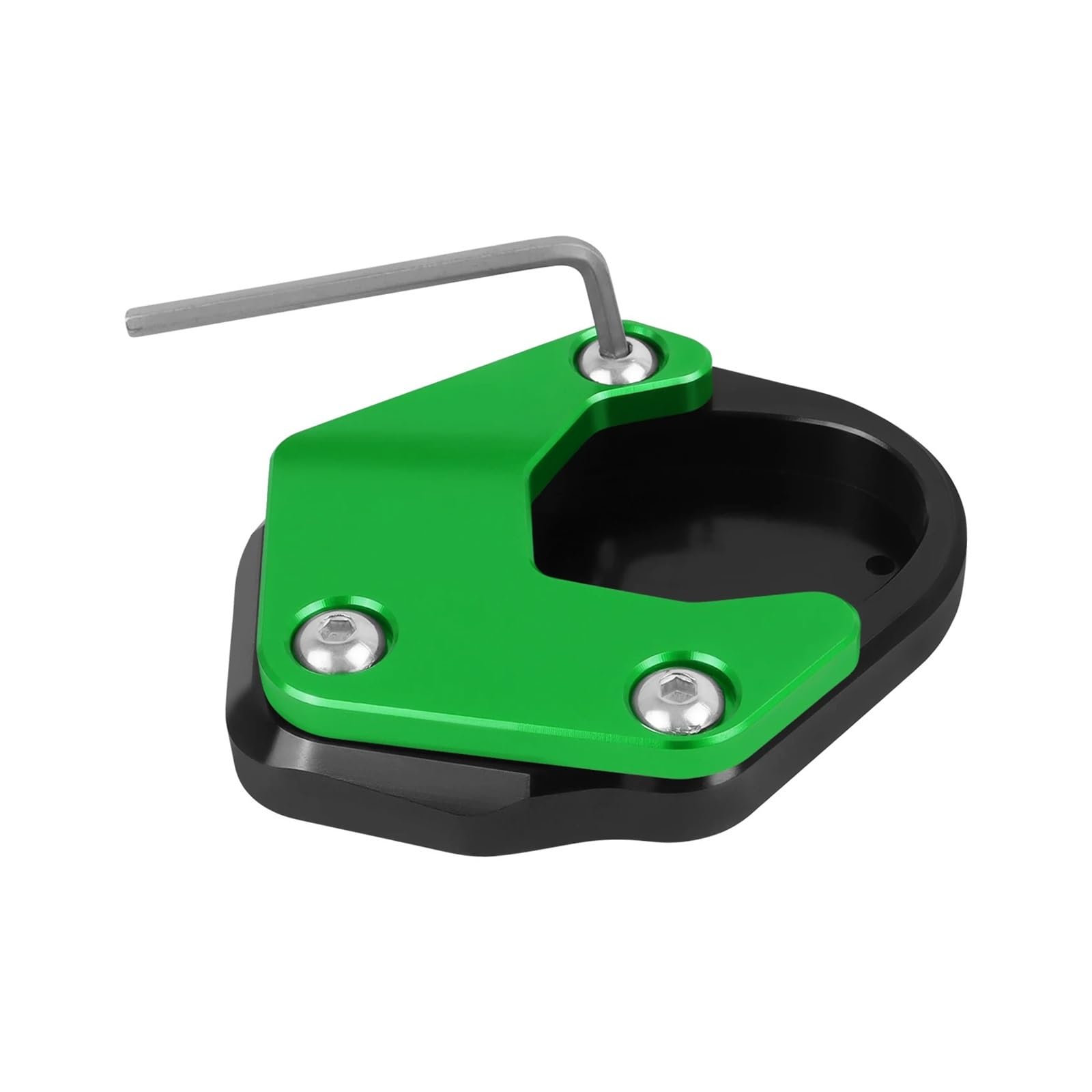 Motorrad-Ständerpolsterplatte Für KA@&WASAKI Eliminator400 SE Eliminator 500 SE 2023-2024 Fußseitenständer Vergrößerer Pad Stützplatte Kickstand Extension Plat(Green) von xiaobin