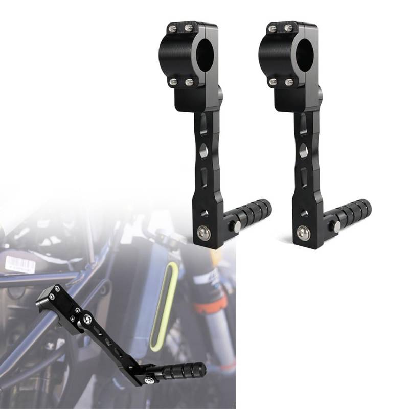 Xitomer 22–28 mm verstellbare Highway Peg Mounts Rider Fit für MT-09 MT-07 Tenere 700 verstellbare Fußrasten lang abgewinkelte Halterung Kit Motorrad Motorschutz Sturzbügel Fußstütze Montageklammern von xitomer