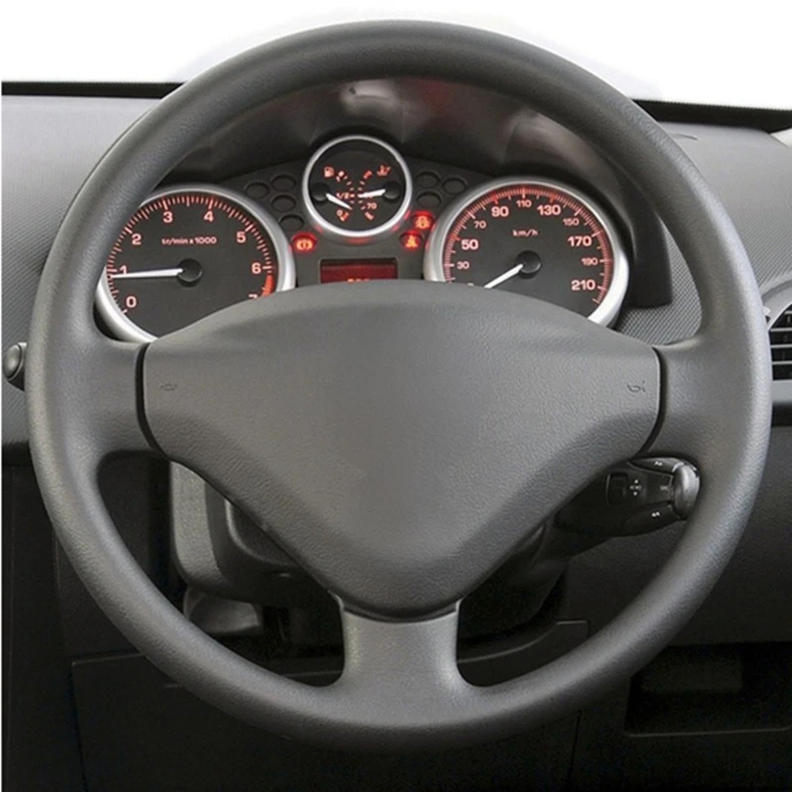 Stee Wheel Cover Für 207 2006-2014 Partner 2009-2018 Expert 2008-2016 Für Scudo 2010-2016 WhiteThread DIY Auto Lenkrad Abdeckung von xwurHcM