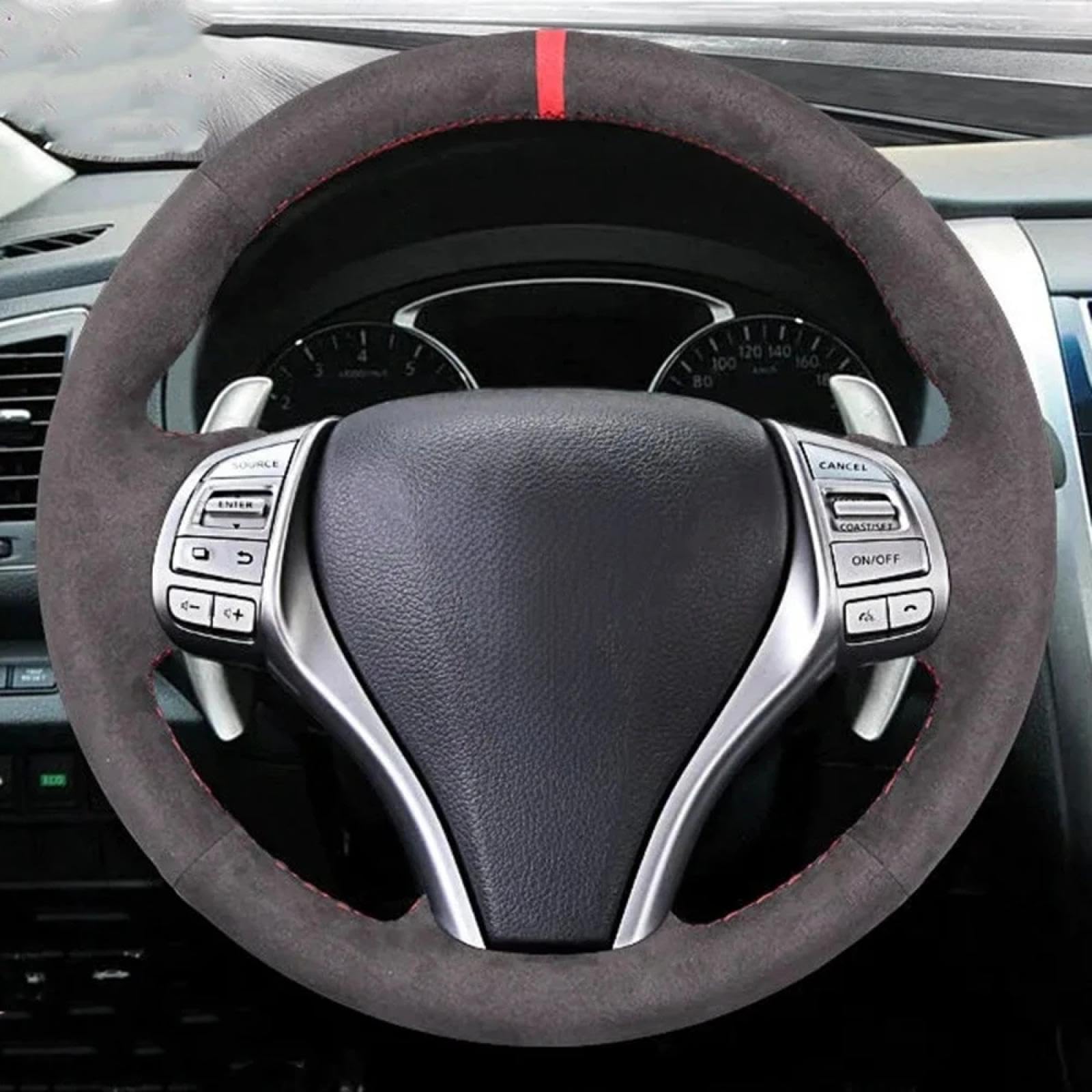 Stee Wheel Cover Für Altima 2013-2018 X-Trail Qashqai 2014-2017 Lenkradabdeckung von xwurHcM