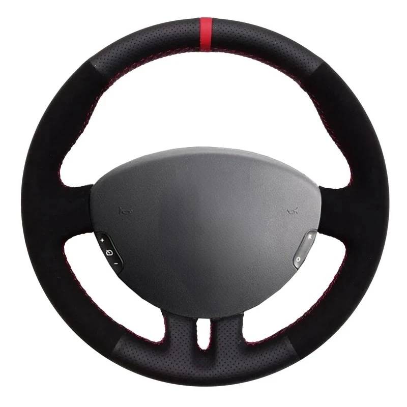 Stee Wheel Cover Für Clio 3 2005-2013 Clio s 2008 Mk 3 2010 BlueThread Hgenähte Auto Lenkradabdeckung von xwurHcM