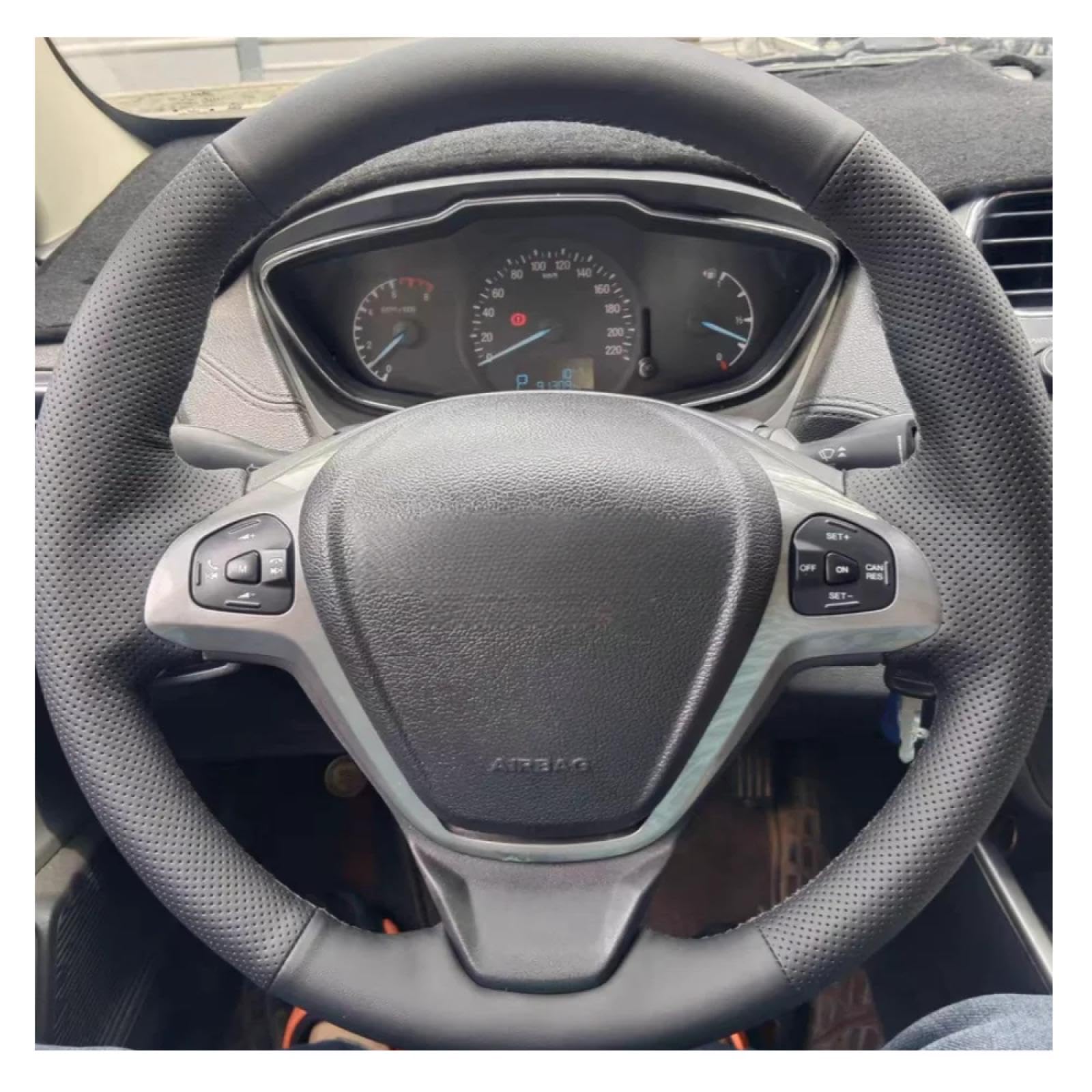 Stee Wheel Cover Für EcoSport Fiesta 2008-2017 BlueThread Braid Auto Lenkradabdeckung von xwurHcM