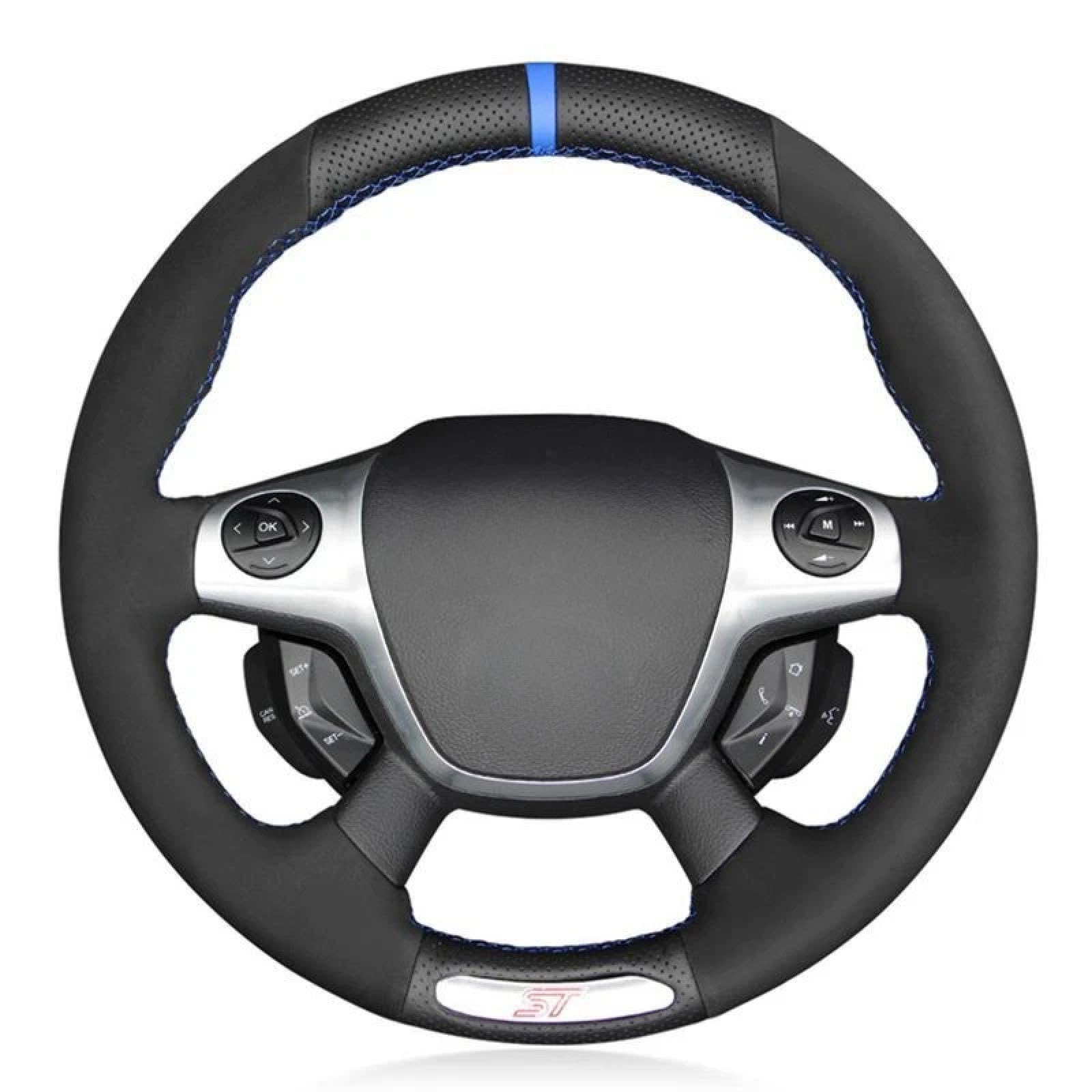 Stee Wheel Cover Für Focus 2012-2014 LightBlueThread Lenkradabdeckung von xwurHcM