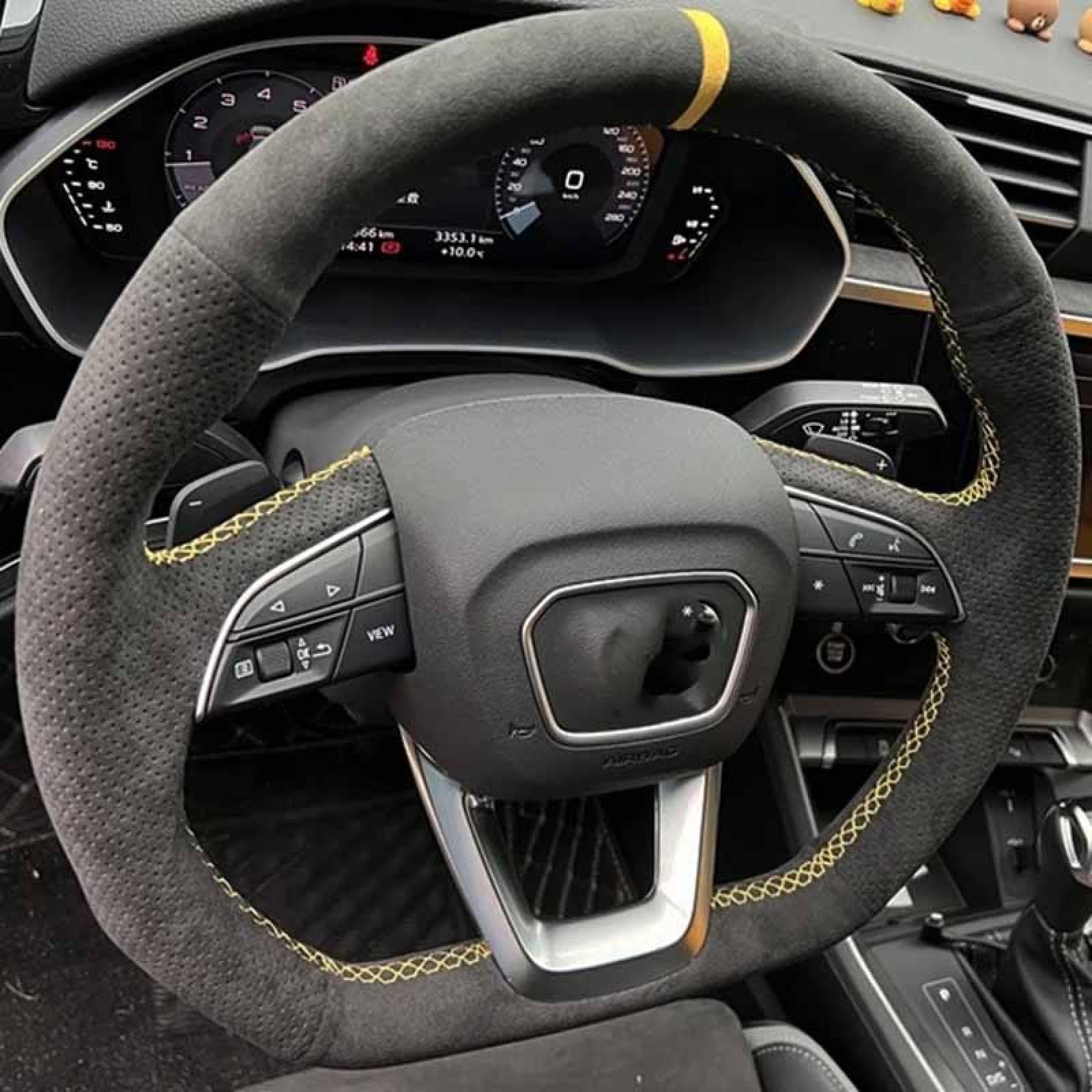 Stee Wheel Cover Für Q3 2018-2019 Q5 SQ5 2017-2019 Q7 SQ7 2015-2019 Lenkradabdeckung von xwurHcM