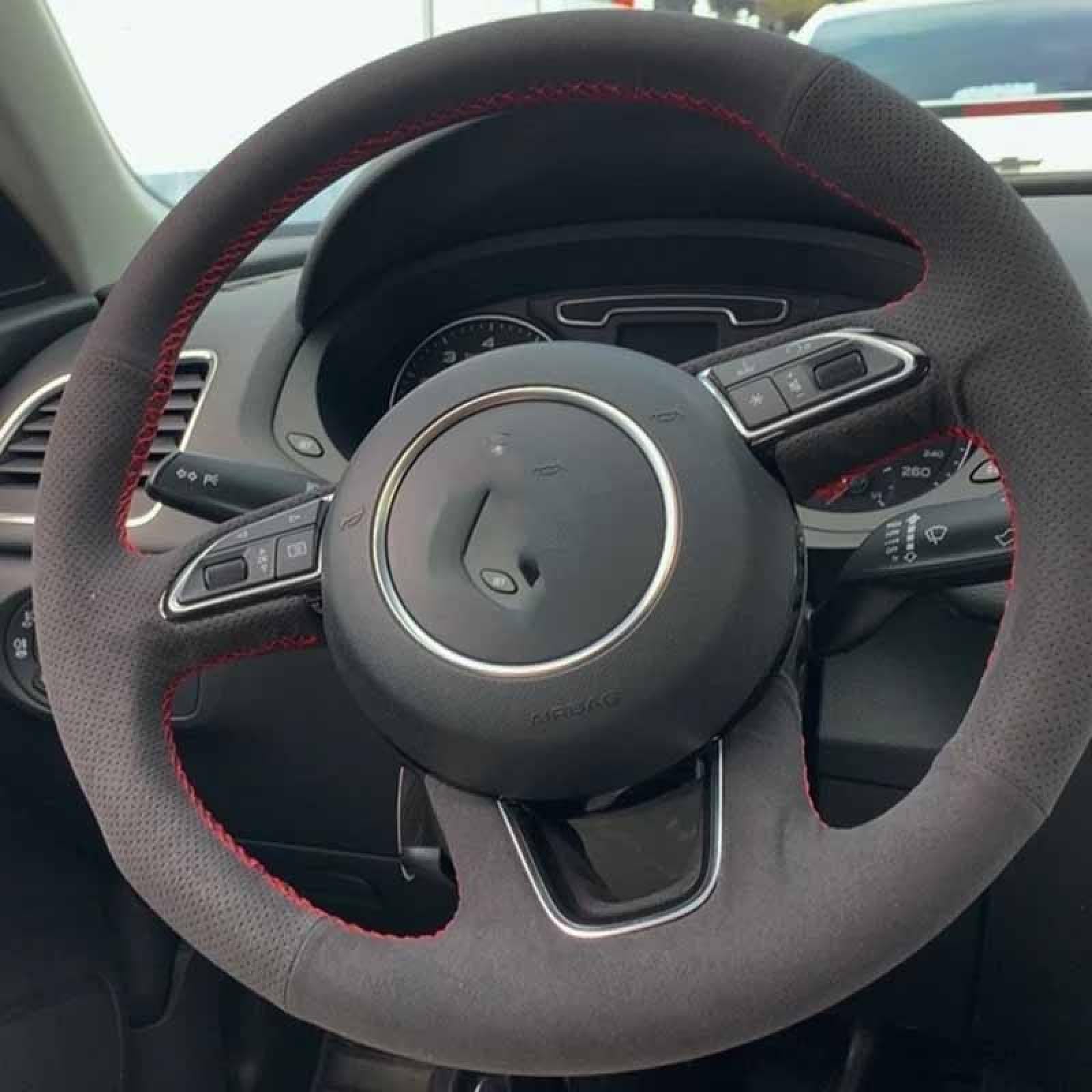 Stee Wheel Cover Für Q5 (8R) 2012-2017 Q7 (4L) 2011-2015 Lenkradabdeckung von xwurHcM