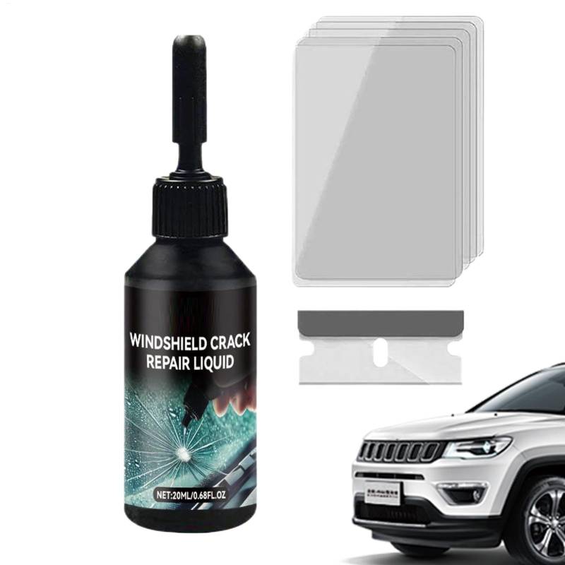 yakermur Windschutzscheiben -Chip -Reparatur, Auto -Windschutzscheibenreparatur -Kit Glas Reparatur Set Zur Reparatur Langer Rissen, Löchern, Rissen von yakermur