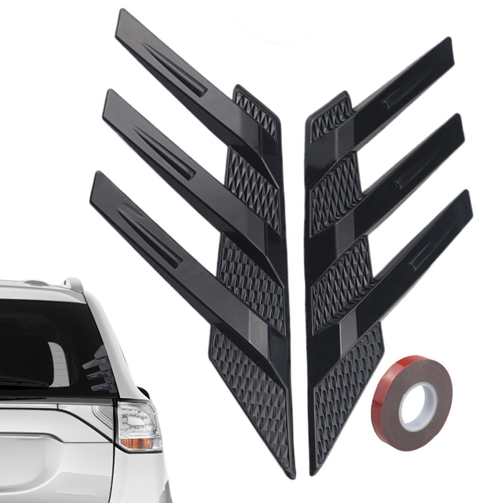 Heckscheibenspoiler - Autowindgeräuschreduzierung Ablenktoren, Autowindgeräusche Reduktionspaket | Automobile Exterior Deflector Air Vent Scoop -Zubehör, Fahrzeugfenster Rückspiegel -Diffusor -Spoiler von ycezw