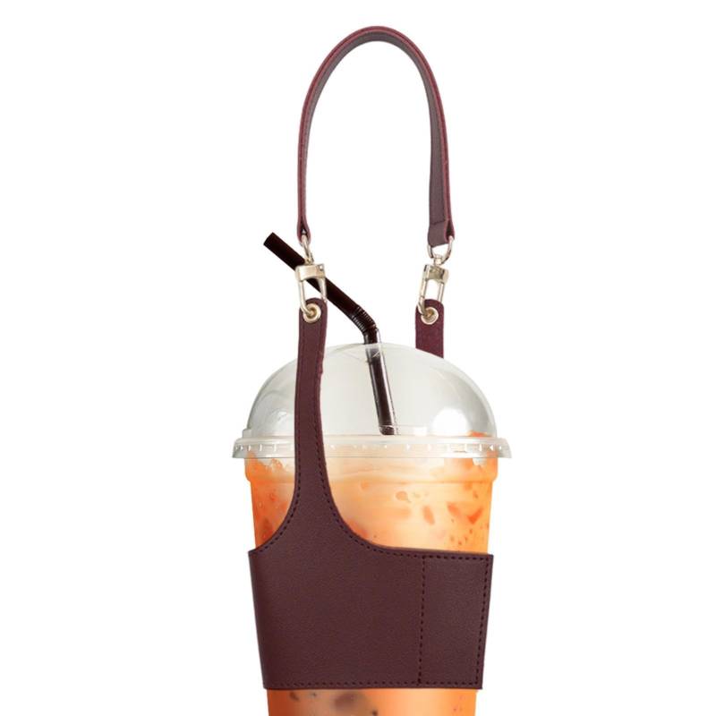 Tasche mit Ärmeln für Wasserflasche, Taschenhalter aus Leder, Sling Carrier, Magics-Aufkleber, Wärmeerhaltung, Zubehör für Wasserflaschen, Decken zum Wandern, von ycezw