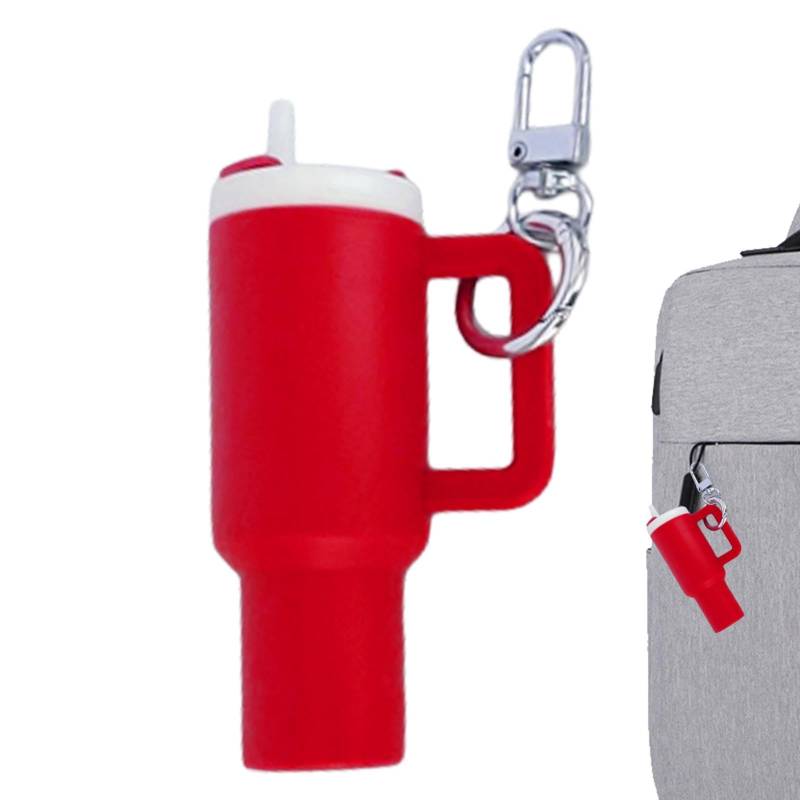 Taschenanhänger mit Wasserflasche – Schlüsselanhänger in Tassenform, abnehmbarer Becher-Schlüsselanhänger | Schlüsselanhänger mit Miniatur-Wasserflasche, Autoschlüsselanhänger von ycezw