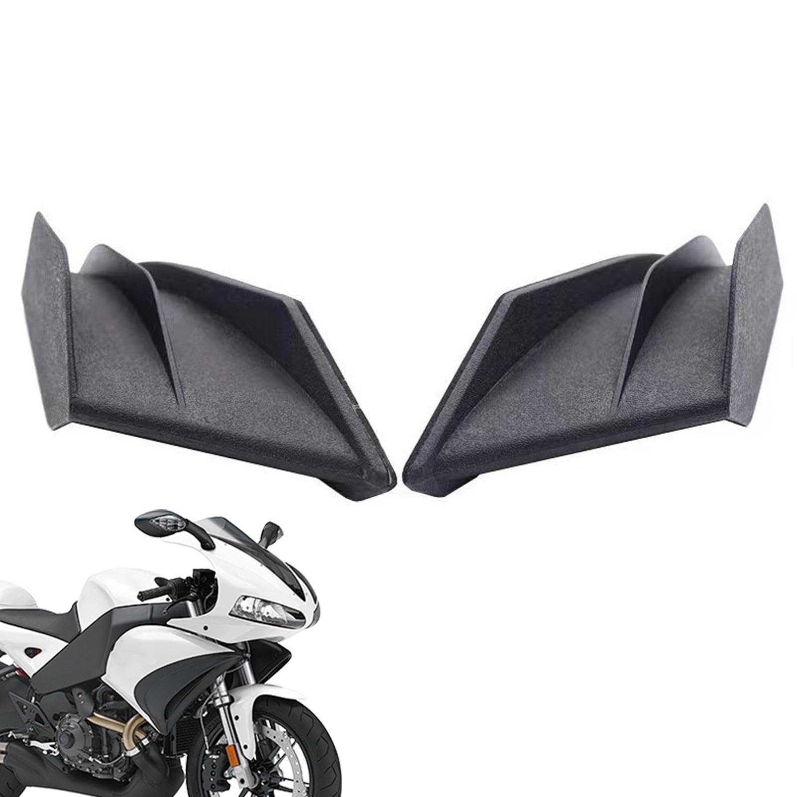 ycezw Aerodynamischer Flügel, aerodynamischer Flügel für Motorrad, Winglets, Motorrad-Verkleidung, aerodynamische Spoiler für Motorrad von ycezw