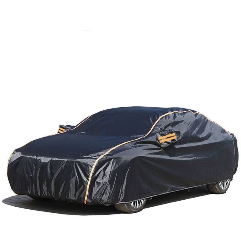 Auto Regenschutz Car-Cover for Cadillac Escalade, wasserdichte Auto-Vollabdeckung, Wind- und Kratzfeste Autoplane mit Reflexstreifen (Color : Black) von yicoming