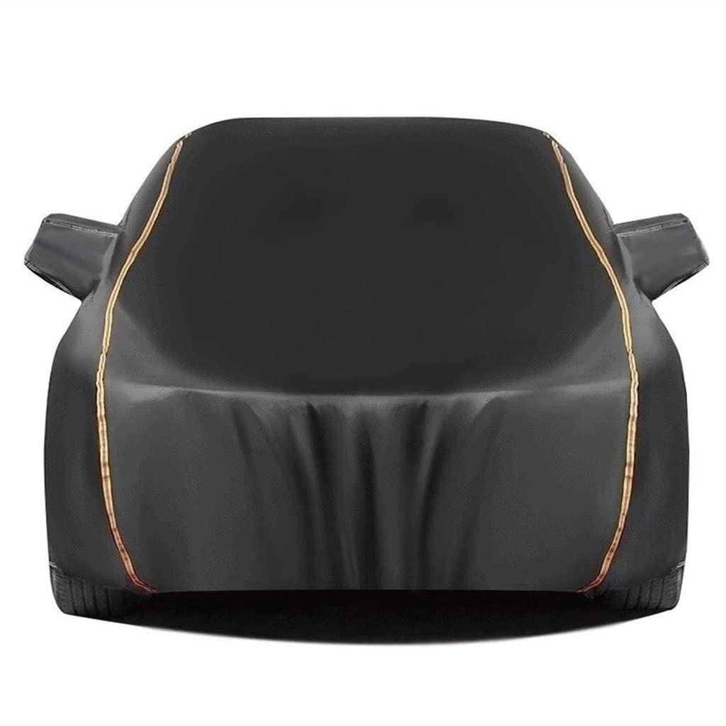 Auto Regenschutz Sonnenschutz Car Cover für BMW 7er 730 740 750 760| 4 Seasons Universal regenfester und kratzfester Outdoor mit Reflexstreifen (Color : Black, Size : 750) von yicoming