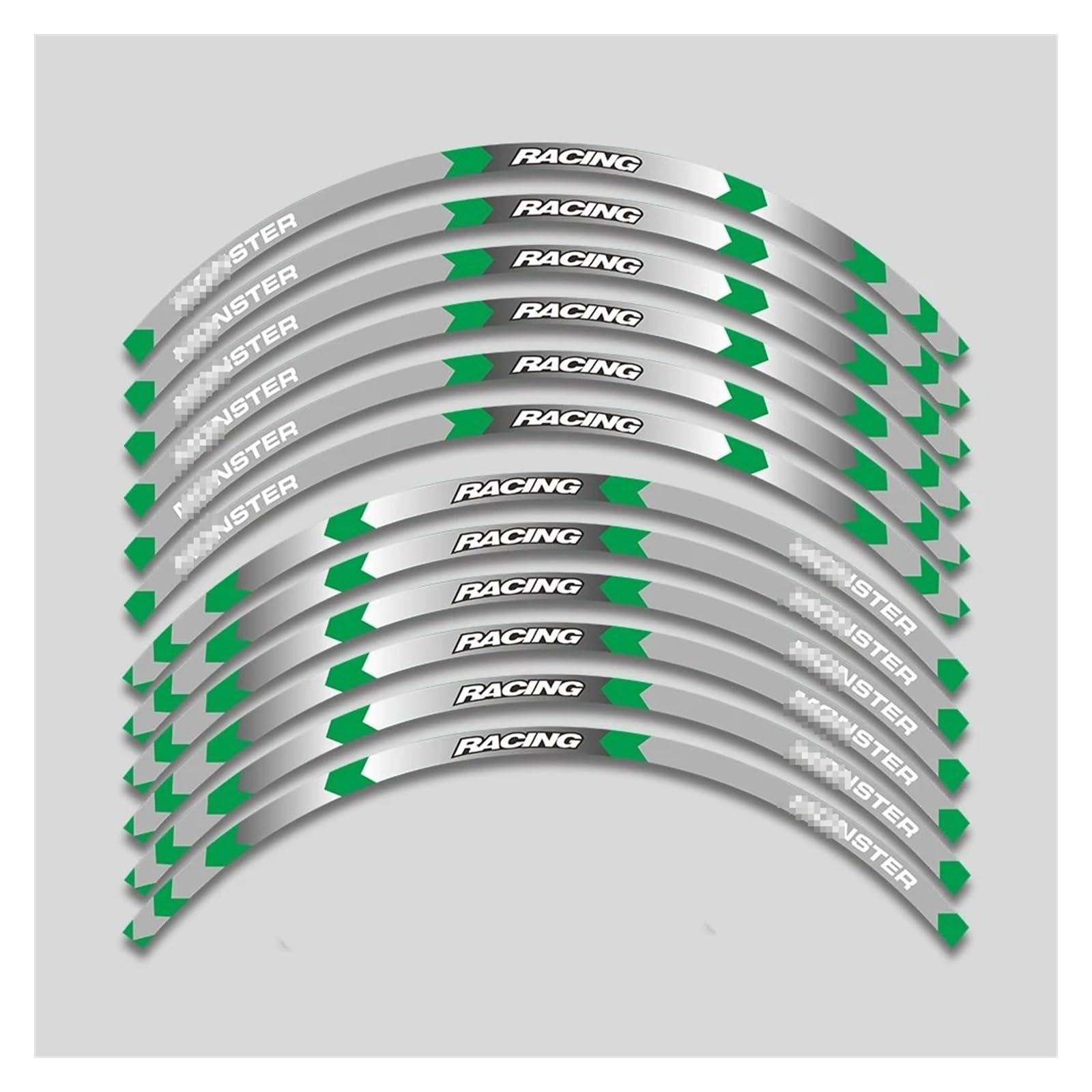 Für D&UCATI Für Monster 695 696 795 796 1100 1100S 797 821 Motorradaufkleber Felgenaufkleber Rad Reflektierender Streifenaufkleber Motorrad-Felgenaufkleber(Green A2) von yjzYHL