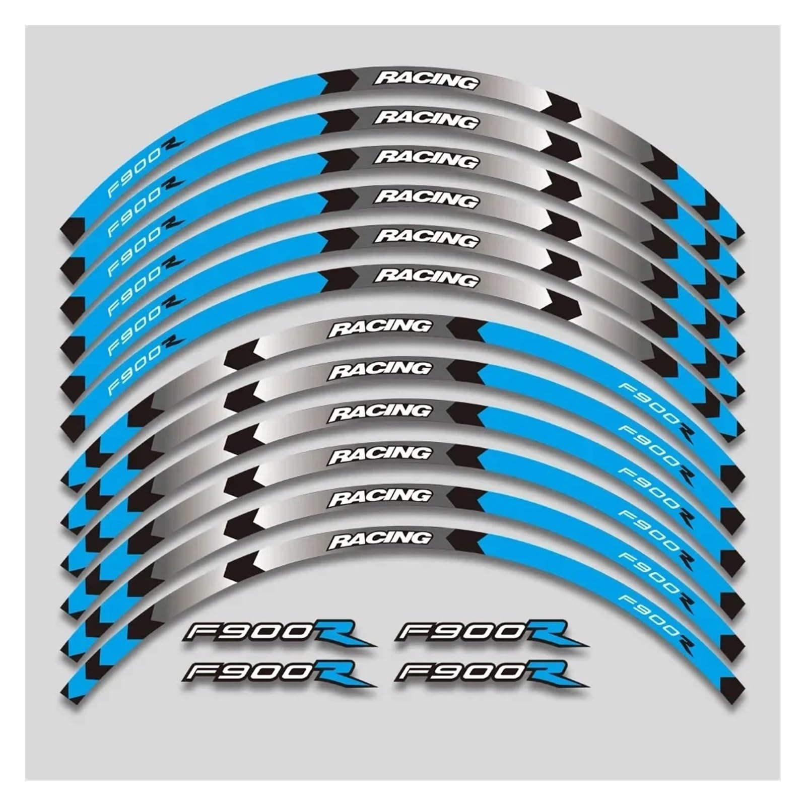 Für F900R F 900R F900 R Motorrad Innere Räder Aufkleber Reflektierende Streifen Dekorative Felge Reifen Aufkleber Aufkleber Motorrad-Felgenaufkleber(1L A Bule) von yjzYHL