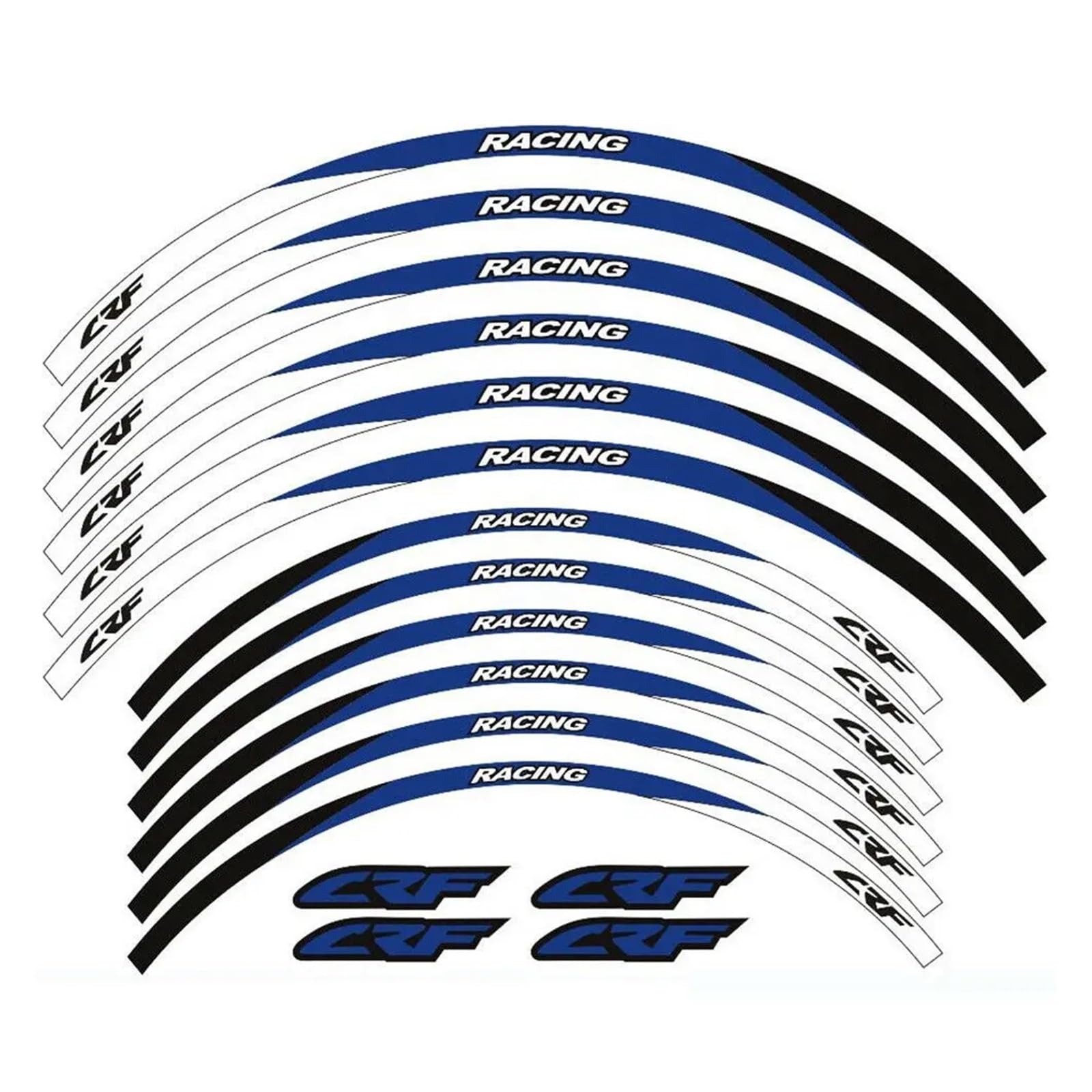 Für H&ONDA CRF230L CRF230F CRF 230L 230F 230 LF Motorrad 21 "18" Räder Hub Aufkleber Decals Reflektierende Streifen Band Motorrad-Felgenaufkleber(Blue B) von yjzYHL