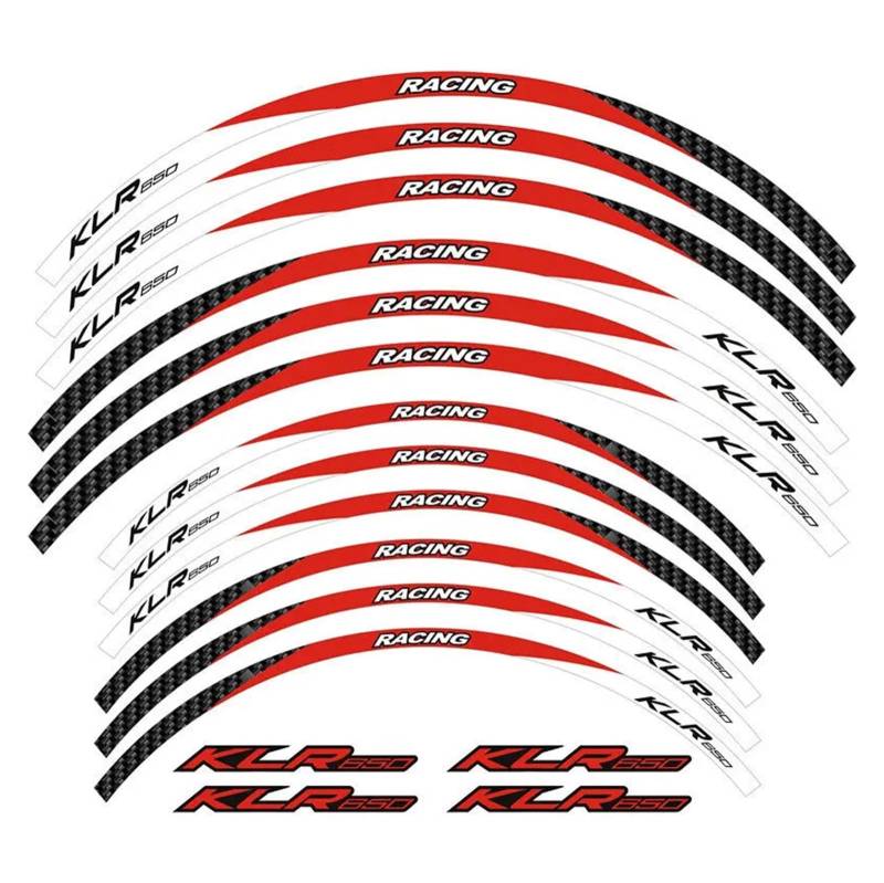 Für K&AWASAKI KLR650 KLR 650 1987-2023 12 Stück Motorrad Reflektierende Felgenstreifen Aufkleber Motorrad-Felgenaufkleber(Dark Khaki) von yjzYHL