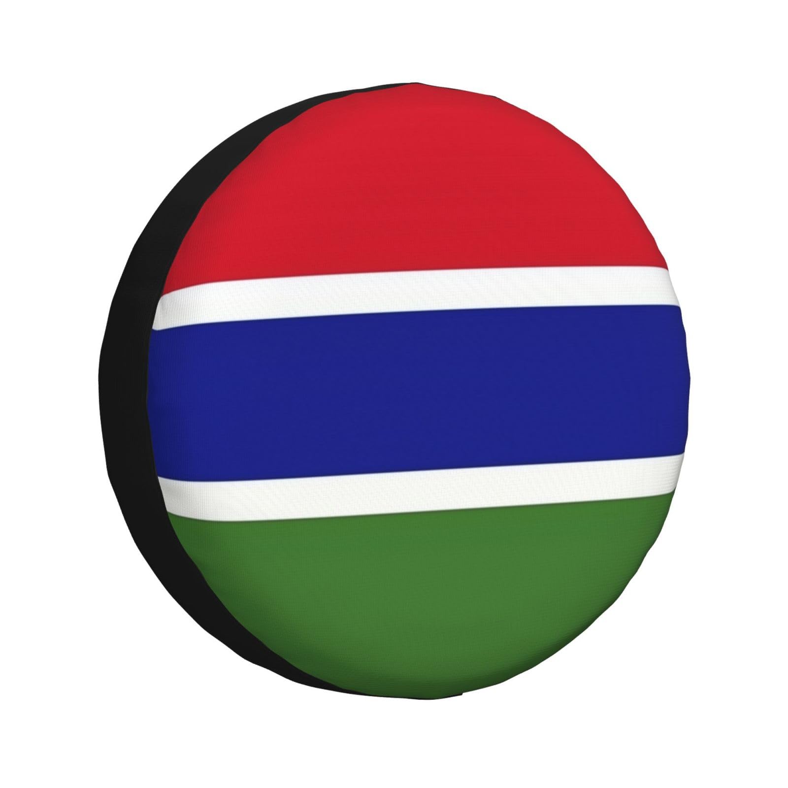 Gambia-Flagge, Ersatzreifenabdeckung für Wohnmobilanhänger, 38,1 cm, Nationalflagge, wasserdichte Radabdeckungen, universelle Passform für Camper, SUV, LKW, Fahrzeuge, Camping von yomeeaaaa