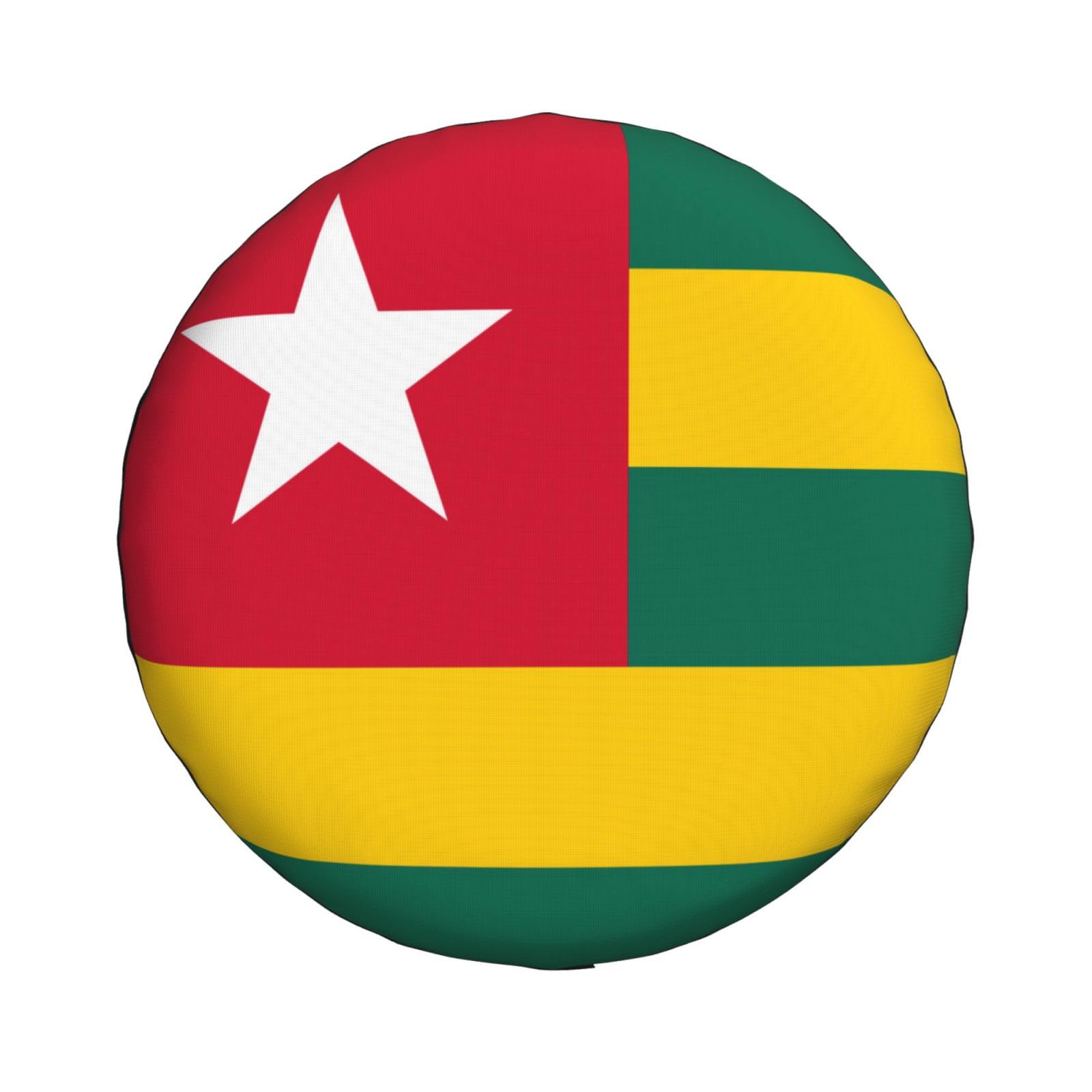 Togo Flagge, Ersatzreifenabdeckung für Wohnmobil, SUV, Anhänger, LKW, 35,6 cm, lustige Flagge, wasserdichte Radabdeckungen, universelle Passform für Wohnmobile, Reisen von yomeeaaaa