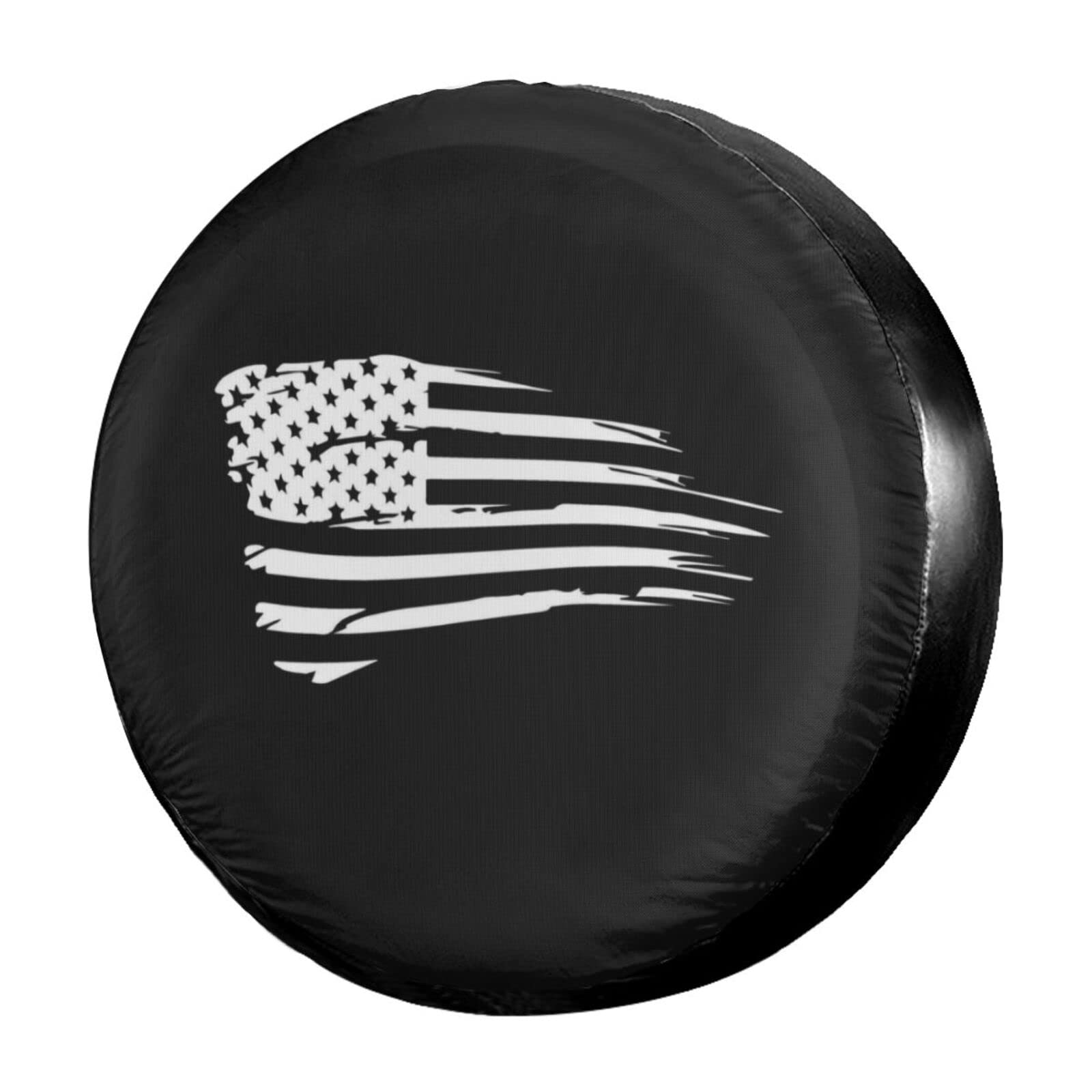 Waving American Flag Military Spare Tire Cover Dust-Proof Wheel Tire Cover Fit Trailer, RV, SUV and Many Vehicle 14 Inch von yomeeaaaa