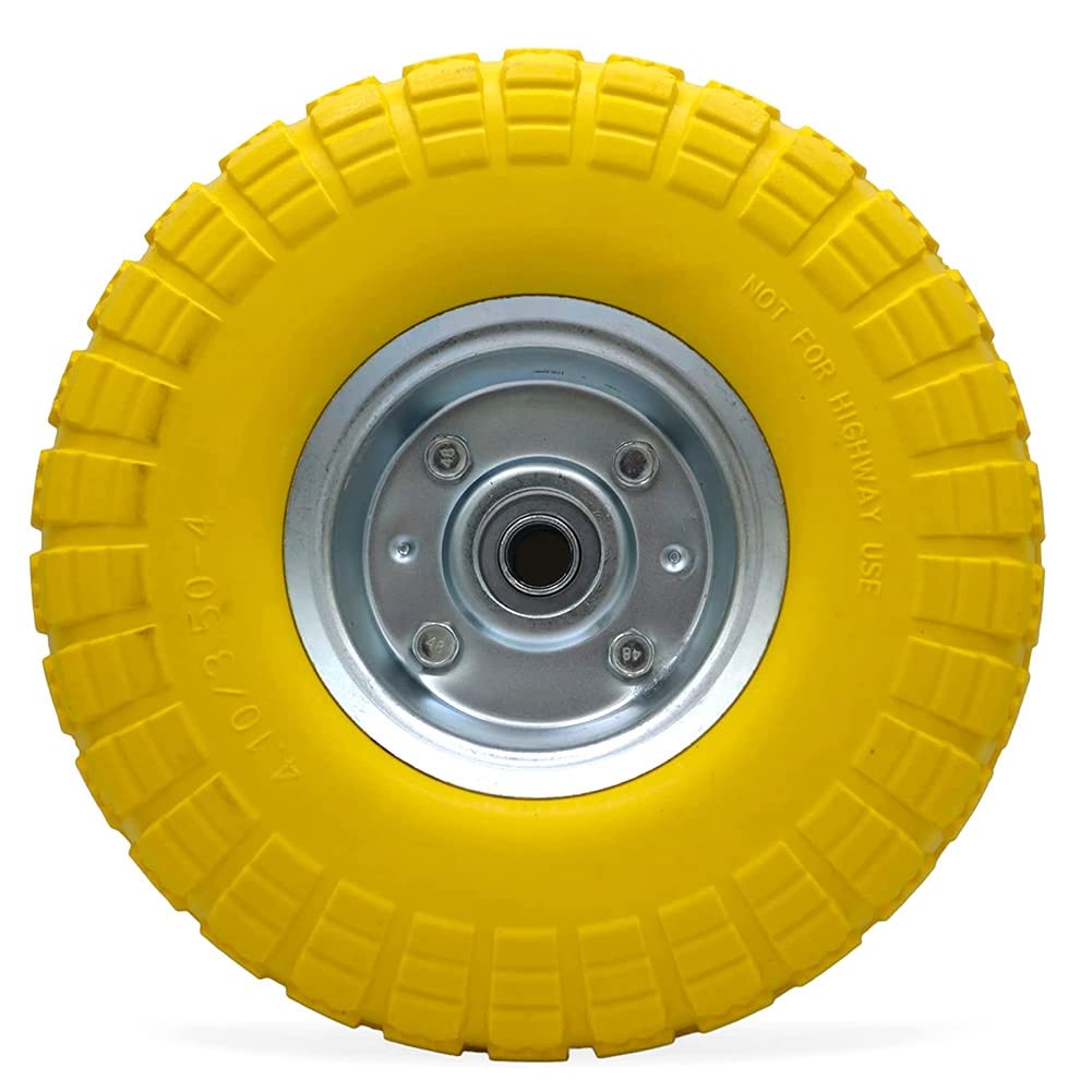 yomoe Rad-Ersatzsack 25,4 cm (10 Zoll) Anti-Pannen- und Anti-Deflate-PU-Räder und Reifen, zusammenklappbare Sackkarre und Trolley-Räder-Sack von yomoe