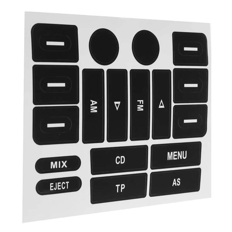 yoneleu Kompatibel Mit VW Für Golf MK5 Für Passat Autoaufkleber Autoinnenraum Für Radioknopf-Reparatur-Abziehbilder Aufkleber Zubehör Auto Tasten Aufkleber von yoneleu