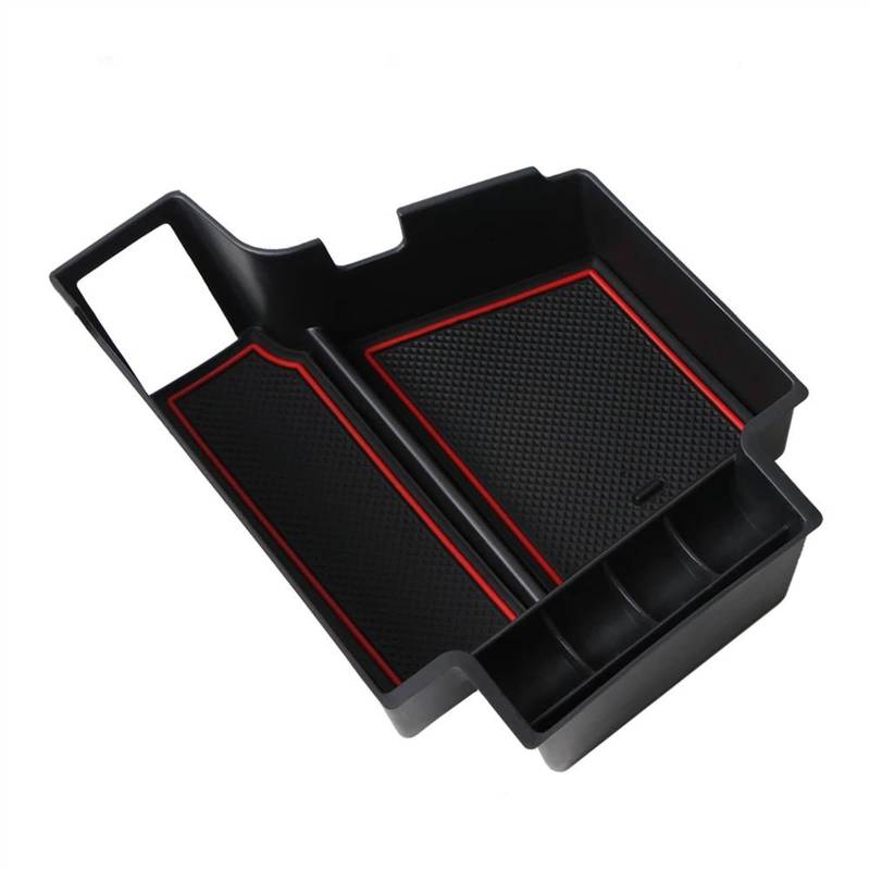 yoneleu Organizer Armlehne Tray Kompatibel Mit Volvo Für S60 V60 V90cc 2019 2020 2021 2022 2023 Auto-Zentralsteuerung Armlehne Aufbewahrungsbox(Red) von yoneleu